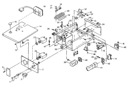 Generator Panel Diagram and Parts List for 8698-0  Generac Generator