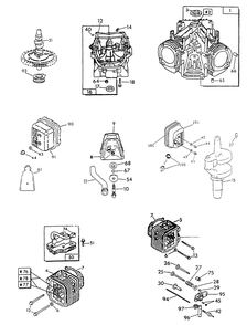 V-Twin Engine I Diagram and Parts List for 9843-2  Generac Generator