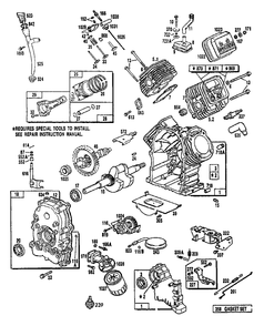 Replacement Parts For Engine Diagram and Parts List for 4W113A (9163-0)(9163-0) Generac Generator