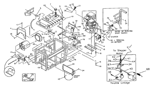 Cradle Diagram and Parts List for GN11003E (0496-0)(0496-0) Generac Generator