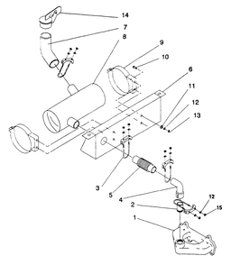 Muffler Diagram and Parts List for 4092-0  Generac Generator