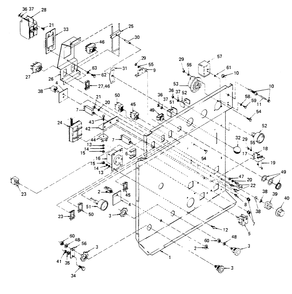 Control Panel Diagram and Parts List for 6973-1  Generac Welder