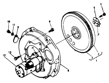 Flywheel Diagram and Parts List for 1008-B  Generac Welder