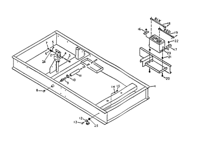 Mounting Base Diagram and Parts List for 9300-1  Generac Generator