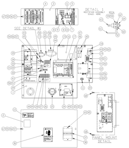 Control Panel Diagram and Parts List for 0050121 (4102888 - 4367699)(2007) Generac Generator