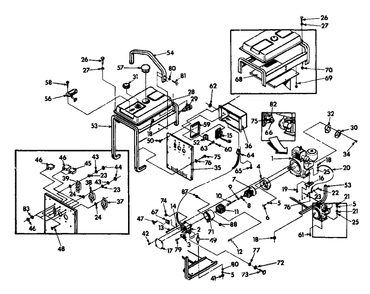 Replacement Parts Illustration - 8 H.P. Electric Start B&s Engine Diagram and Parts List for 4W112A (9438-0)(9438-0) Generac Generator