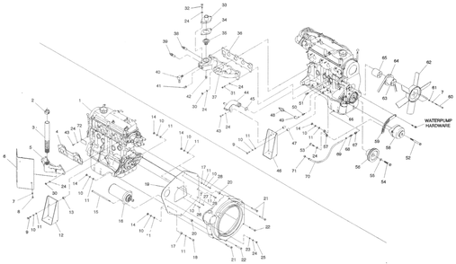 Engine Parts Diagram and Parts List for 0009891 (3141056 - 3204699)(2014) Generac Generator