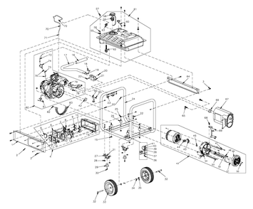 Parts Manual Gp6500 49st Diagram and Parts List for 0059402 (7450603A - 7942618A)(2013) Generac Generator