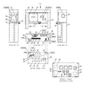Control Panel (25kw) Diagram and Parts List for 4188-1  Generac Generator
