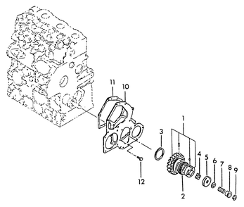 Oil Pump Components Diagram and Parts List for 9025-0  Generac Generator