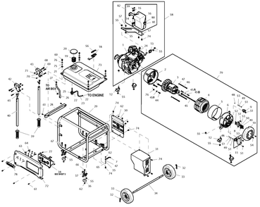 Part Location Diagram of 0J7517 Generac Washer Lock Ext M6 Clear Zinc
