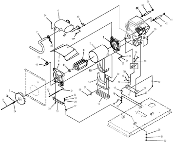 Generator 1 Diagram and Parts List for 0043901 (3514453 - 3699533)(2002) Generac Generator