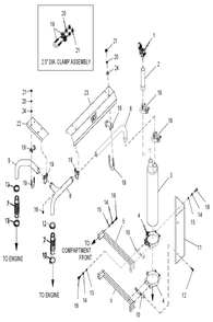 4.3l Exhaust Diagram and Parts List for 0043733 (3705592)(2014) Generac Generator