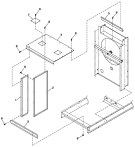 View: C5 Cooling System Fan Drive Diagram and Parts List for QT13068AVAN (4265277)(2005) Generac Generator