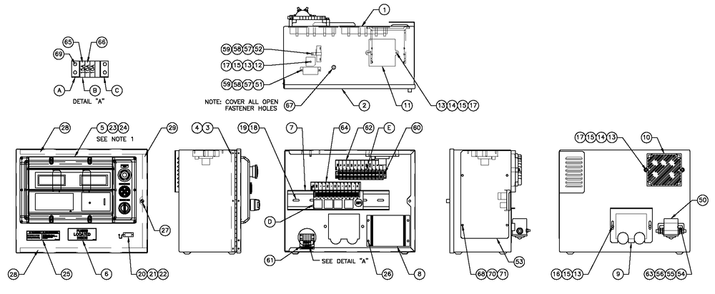 H Panel 2a Battery Charger Diagram and Parts List for QT10054ANSN (4249957 - 4256817)(2005) Generac Generator