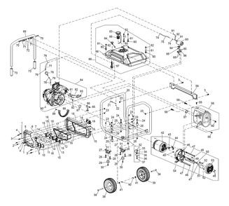 Fig-0 Diagram and Parts List for G0076830 GP6500 Generac Generator