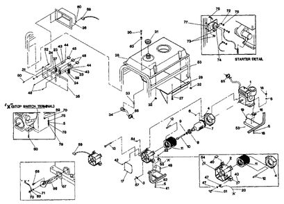 Svp-5000e Ac Generator 10 Hp B&s Electrical Start Engine - No. 92422 Diagram and Parts List for SVP5000E (9799-1)(9799-1) Generac Generator