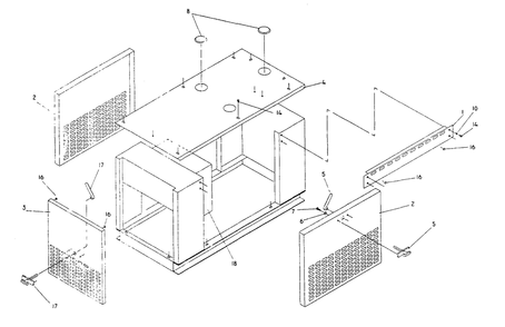 Compartment Diagram and Parts List for 0752-3  Generac Generator