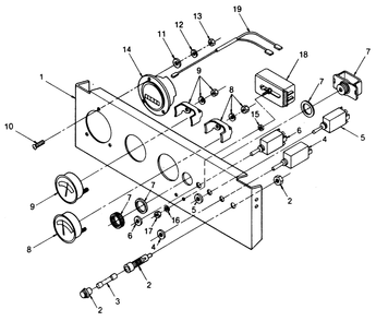 Engine Control Panel Diagram and Parts List for 1015-A  Generac Welder