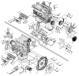 Engine Diagram and Parts List for 0049484 (4162283 - 4185523)(2005) Generac Generator