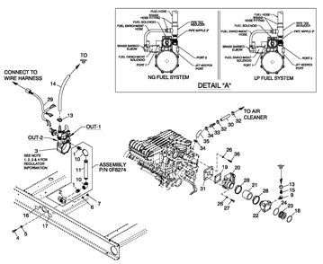 Ev Fuel System 4.2l G3 Diagram and Parts List for ET04842ANAN (5614613 - 5760317)(2010) Generac Generator