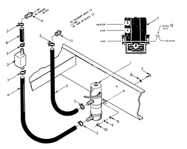 Engine Coolant Heater Diagram and Parts List for 9303-4  Generac Generator