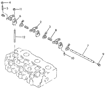 Rocker Arm Assembly Diagram and Parts List for 9343-0  Generac Generator