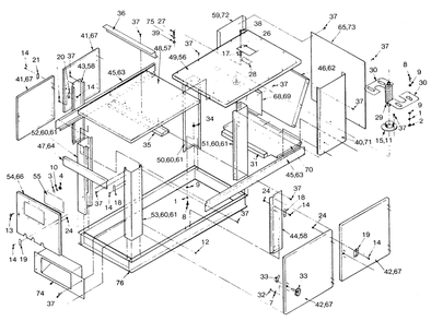 Compartment Diagram and Parts List for 9156-0  Generac Generator