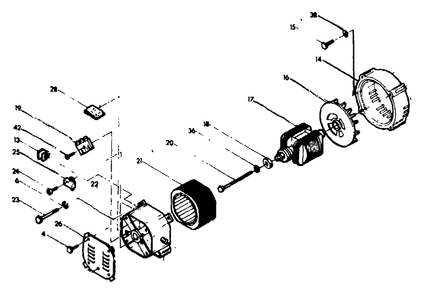 Generator Diagram and Parts List for L4001 (8911-2)(8911-2) Generac Generator