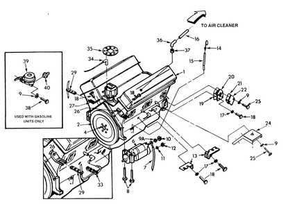 Engine Common Parts 1 Diagram and Parts List for 9303-2  Generac Generator
