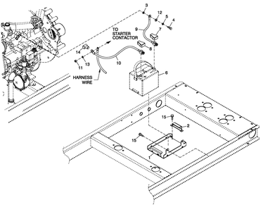 Battery Accessories Diagram and Parts List for QT02724ANAN (5041854 - 5046648)(2008) Generac Generator