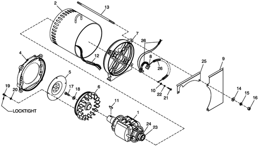 Cpl Alternator Direct Excitation Diagram and Parts List for 0052621 (4407970 - 4790842)(2007) Generac Generator