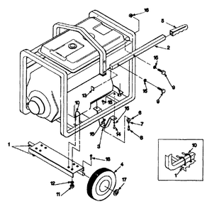 Wheel Kit Diagram and Parts List for 4W112A (9438-0)(9438-0) Generac Generator