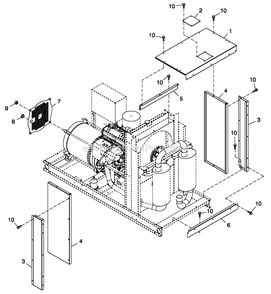 Ev Enclosure (Open Set) Diagram and Parts List for LT02524GNANA (GXA02300 - )(2013) Generac Generator
