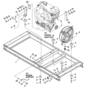Mounting Base 2.4l C2 Diagram and Parts List for 0053160 (2707V24502)(2007) Generac Generator