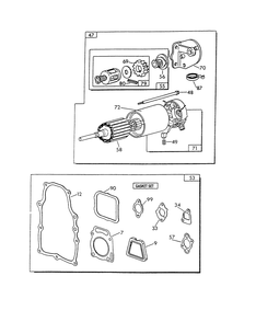 Engine Assembly (Part 3) Diagram and Parts List for 9008-9  Generac Generator