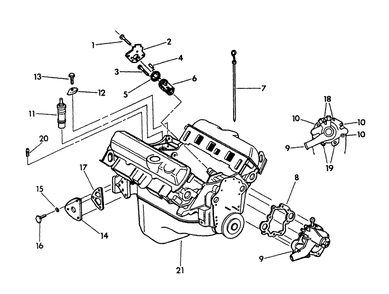4.3 Liter Engine (External) Diagram and Parts List for 9467-1  Generac Generator
