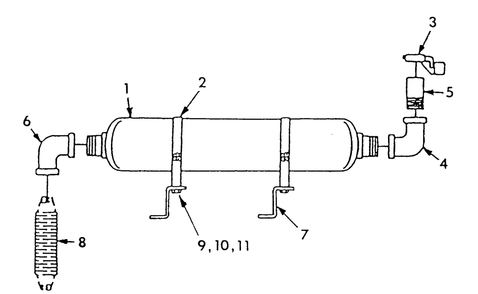 Exhaust Muffler Diagram and Parts List for 9303-1  Generac Generator