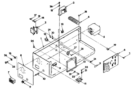 Control Panel Diagram and Parts List for 9007-1  Generac Generator