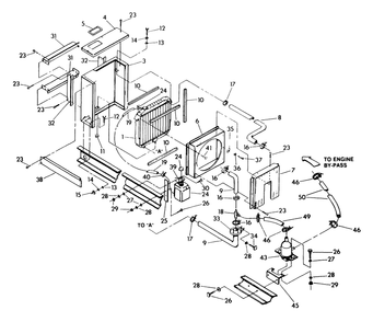 Radiator Diagram and Parts List for 9351-3  Generac Generator