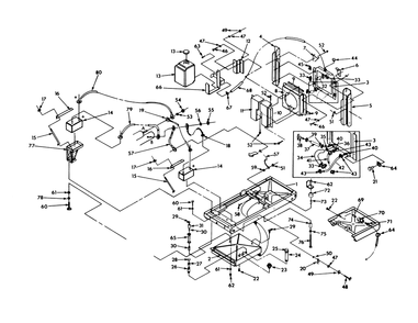 Mounting Base Diagram and Parts List for 9573-1  Generac Generator