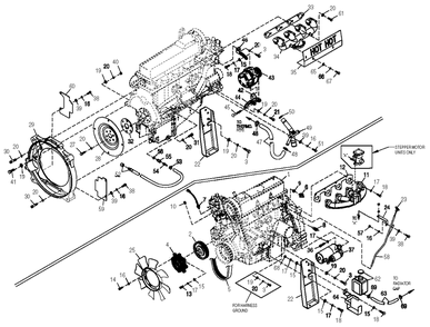 Engine Diagram and Parts List for 0050540 (3971328)(2004) Generac Generator