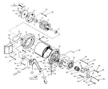 Generator Diagram and Parts List for 9134-6  Generac Generator