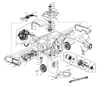 Frame Diagram and Parts List for 006001-0  Generac Generator
