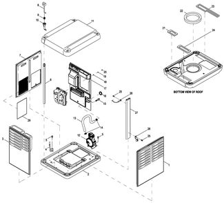 Part Location Diagram of 048031E Generac Clamp Hose Band .66