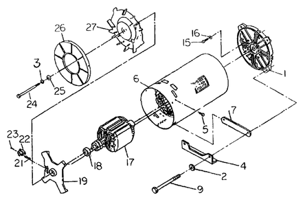 Generator Diagram and Parts List for G7000 (9076-0)(9076-0) Generac Generator