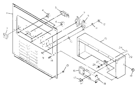 Receptacle Panel Diagram and Parts List for G7000 (9076-0)(9076-0) Generac Generator