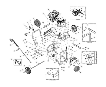 Fig-0 Diagram and Parts List for G0065900  Generac Pressure Washer