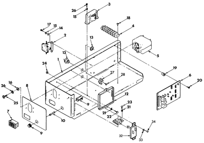 Control Panel Diagram and Parts List for 9008-2  Generac Generator