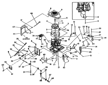 Sheet Metal Diagram and Parts List for 0587-2  Generac Generator